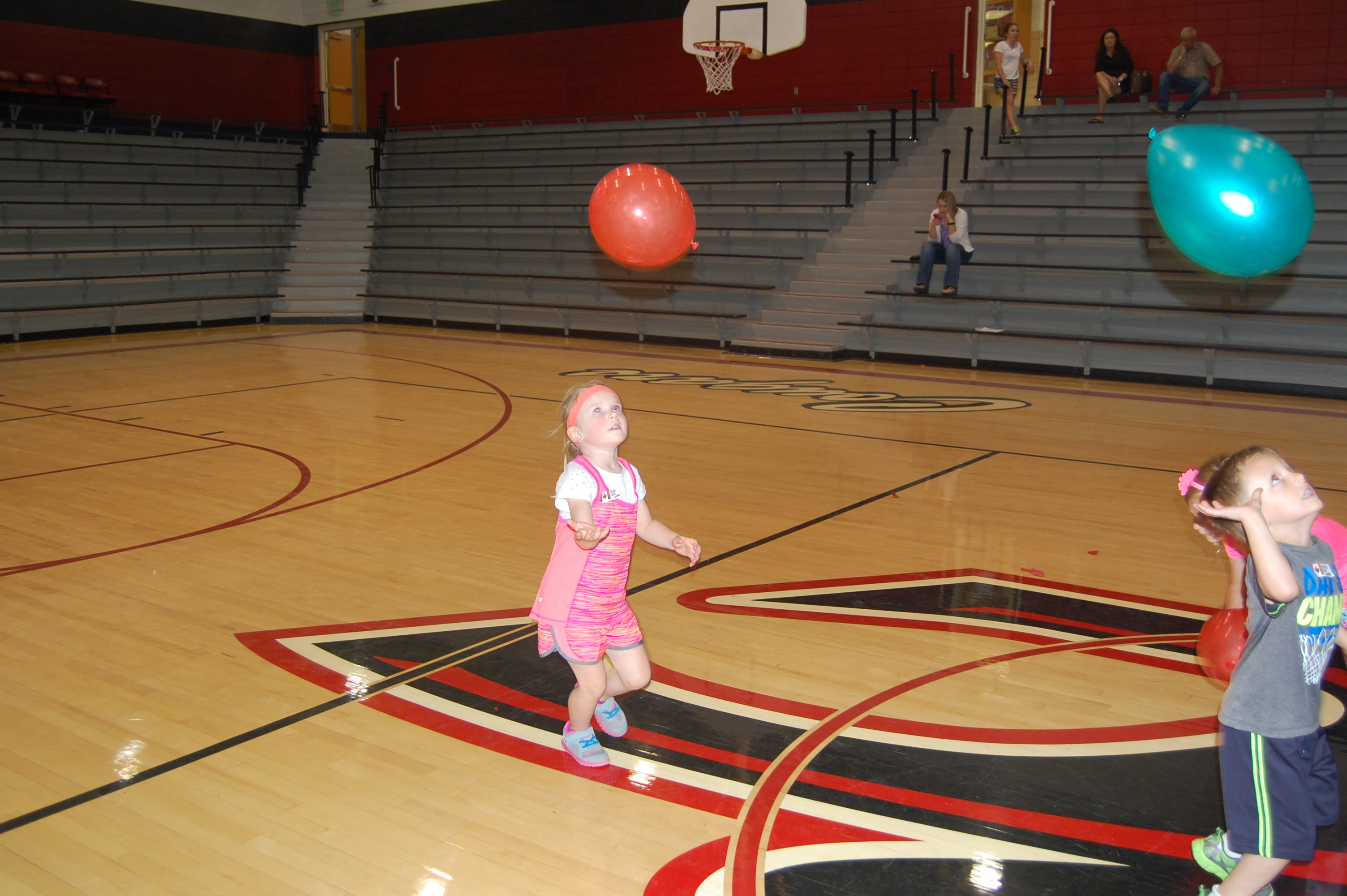 playing with balloons