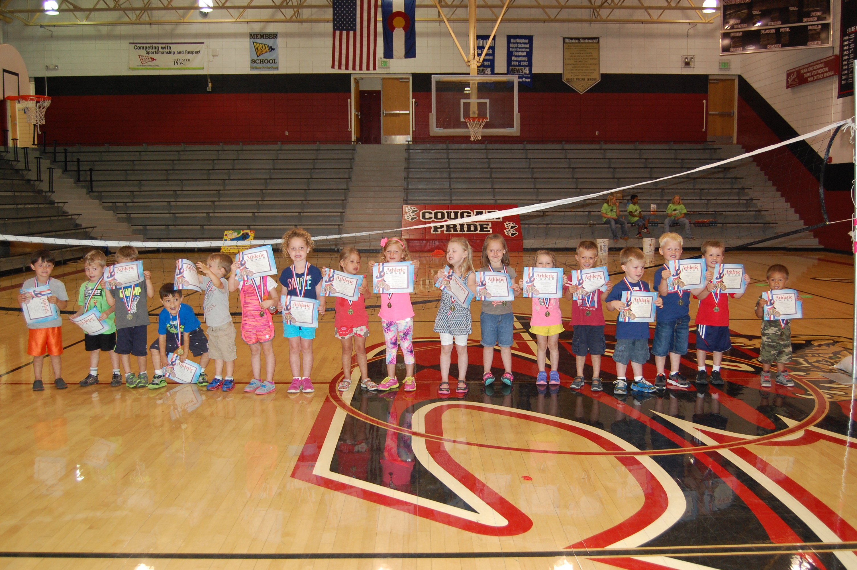 morning group with their awards