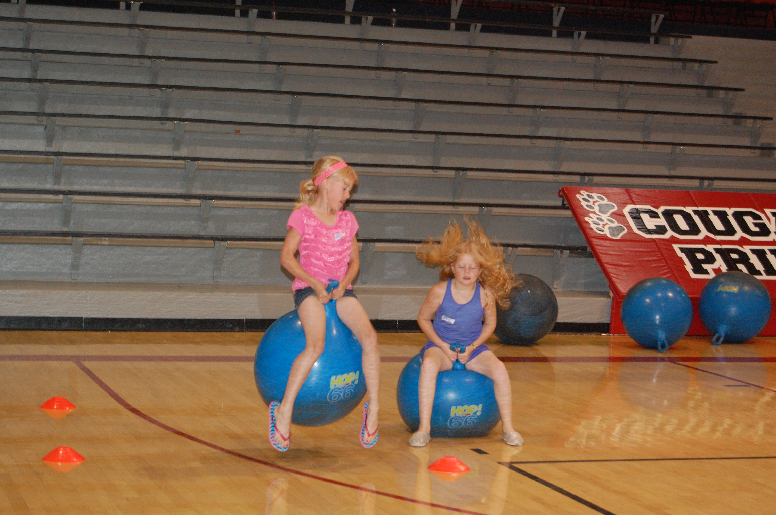 Lexie and Lauren on the hoppity hops